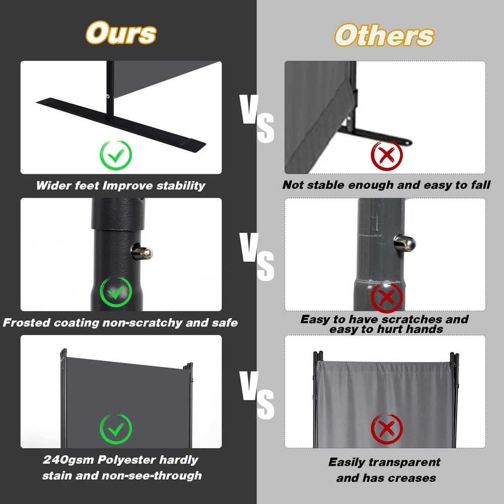 Divisor de pared, divisores de ambiente de 4 paneles