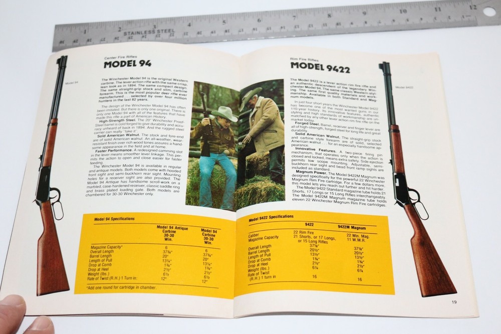 1976 Winchester sporting arms guns, ammunition, reloading components booklet