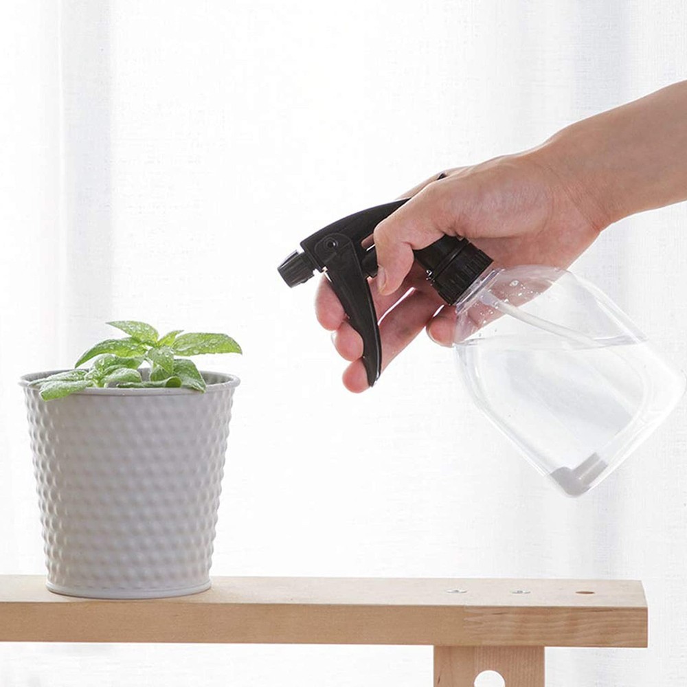 12 Pack 8 Oz Empty Plastic Spray Bottle with Black Trigger Sprayers - Adjusta...