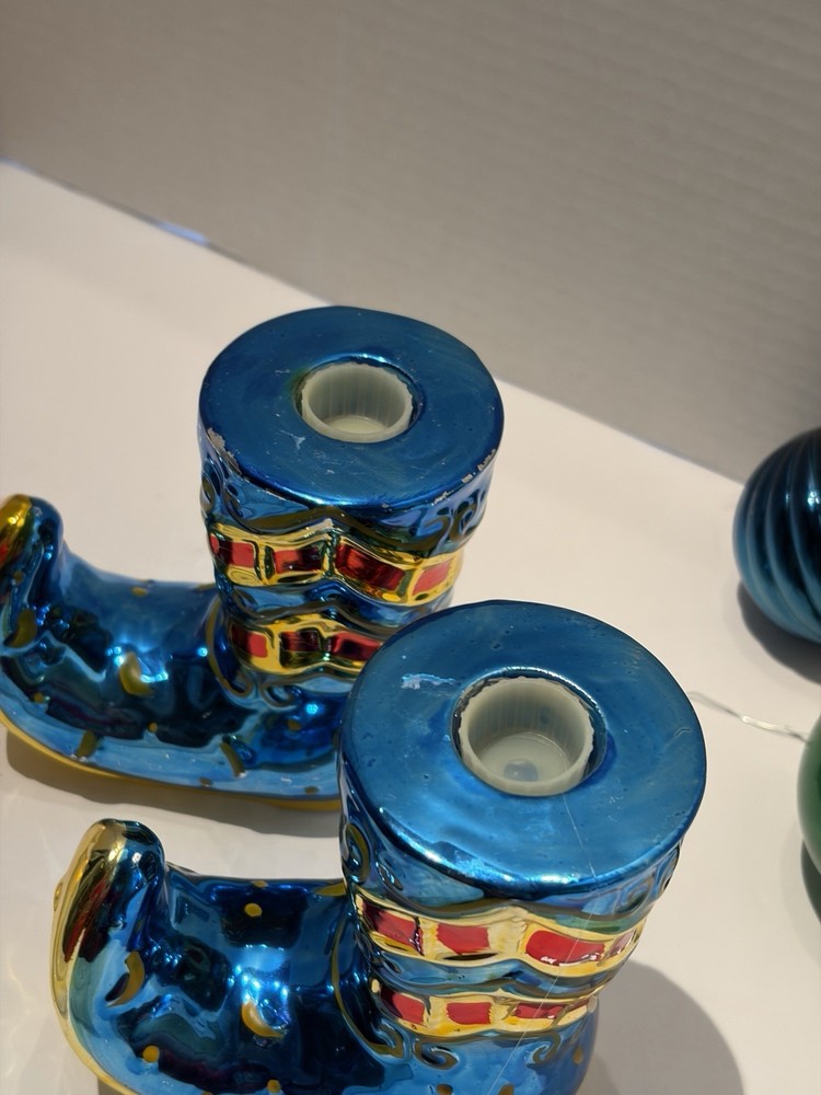 Elf Boot Candle Holder Set