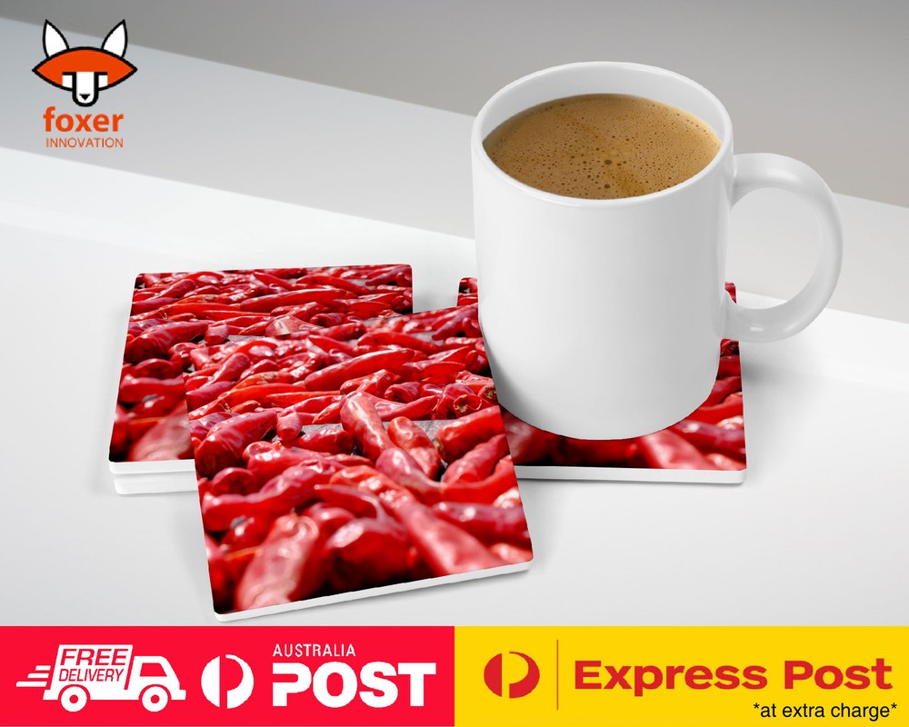 COASTER COFFEE DRINKING MAT|HOT SPICY DRIED CHILLI WALLPAPER