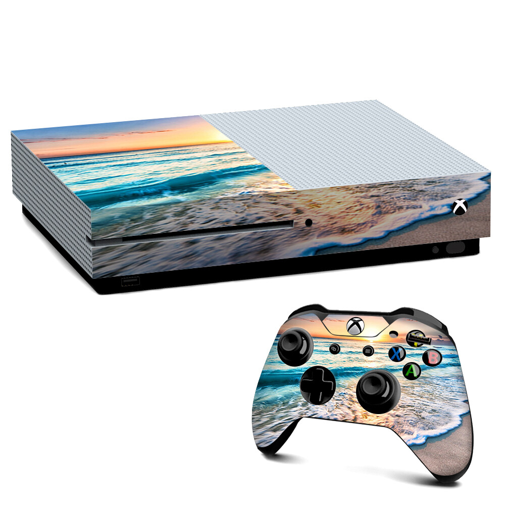 Xbox One S Console Skins Decal Wrap ONLY sunset on beach