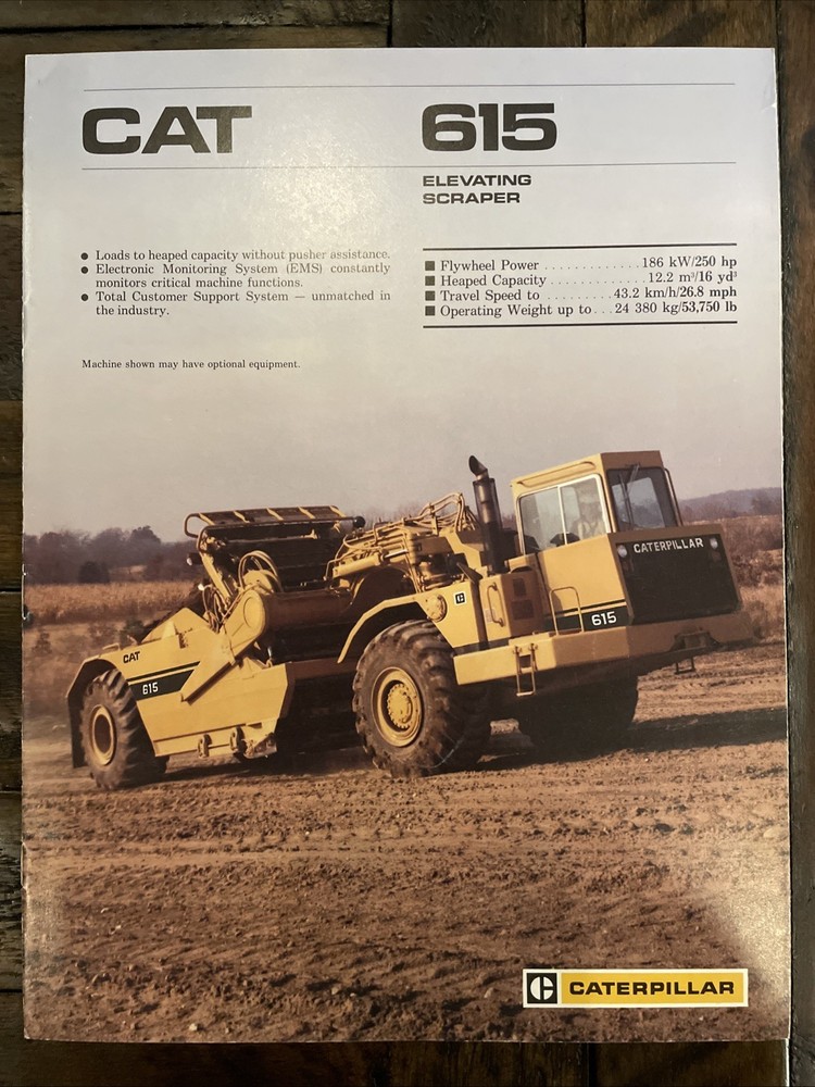 Caterpillar 615 Elevating Scraper Brochure ‘87