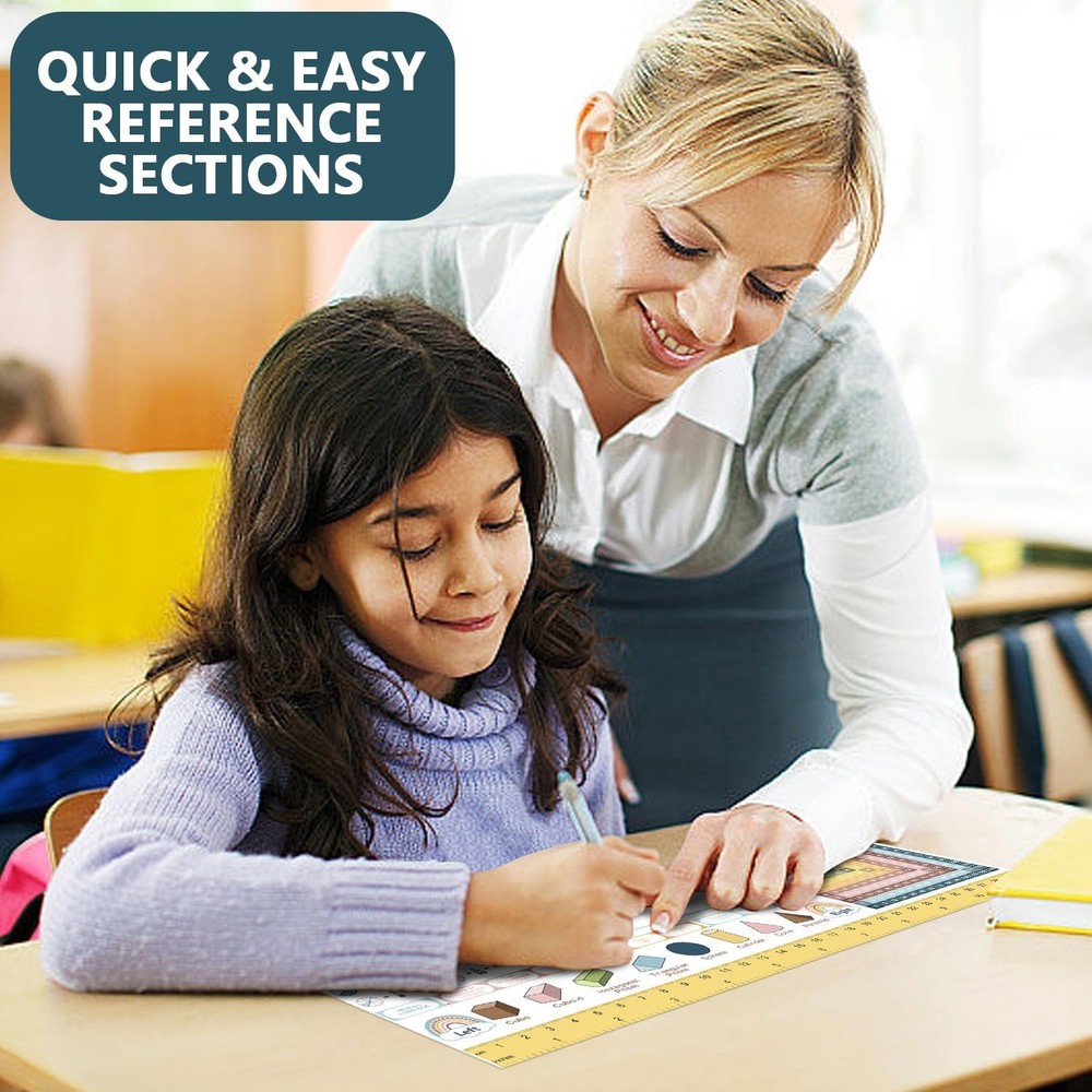 48 Pcs Student Desk Name Tags for Classroom- Waterproof Boho Desk Reference N...