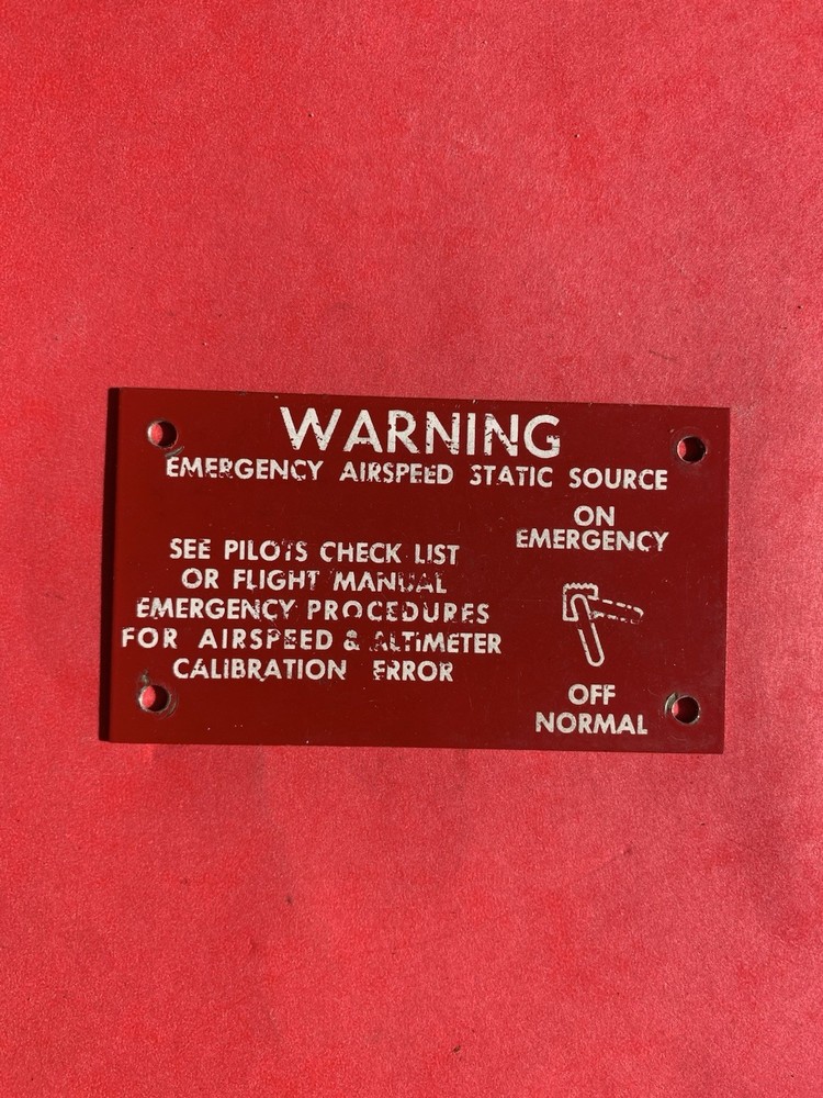 Instruction Emergency Static Air Source Plate
