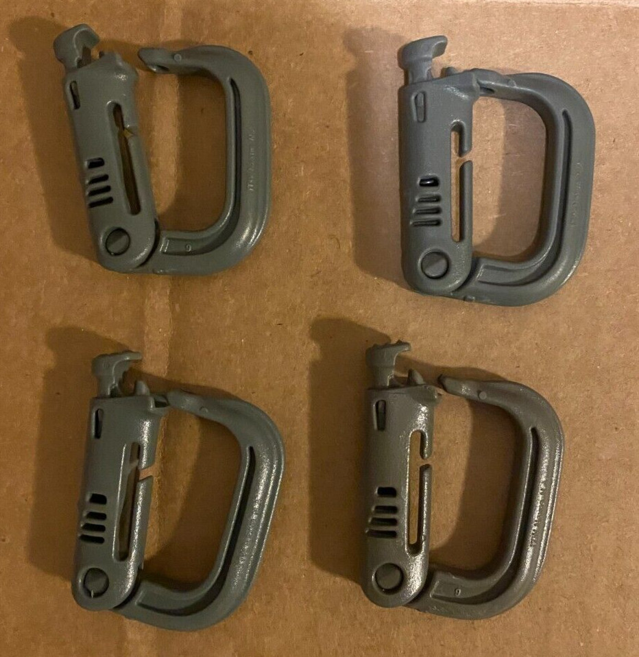 Grimloc Locking D-Ring (4 Pack) Foliage Green