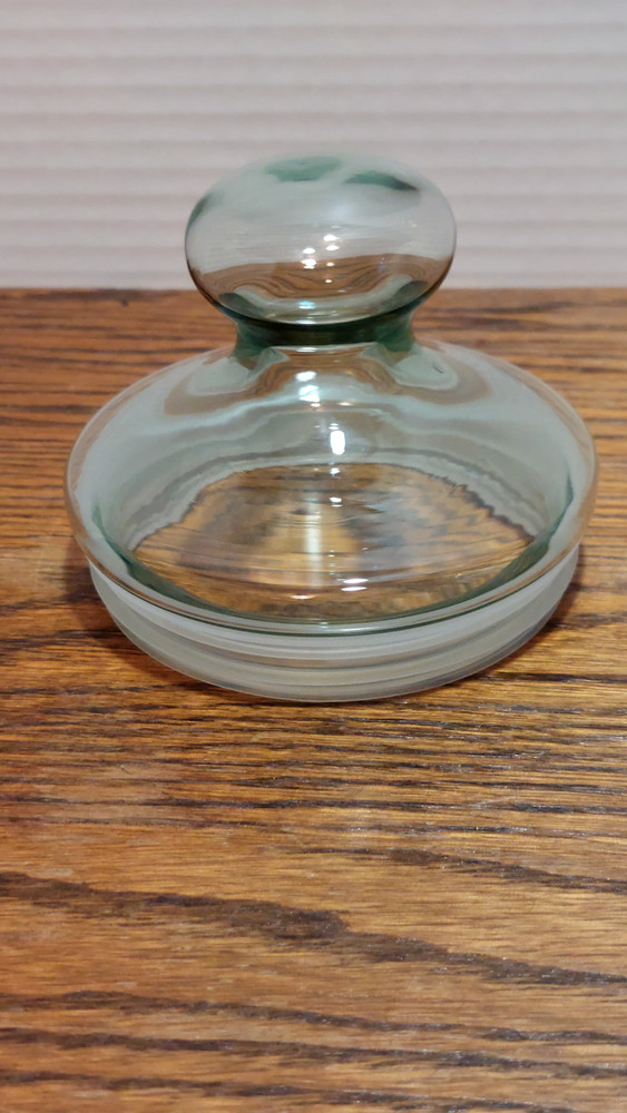 8.5" lidded rubber seal glass storage jar