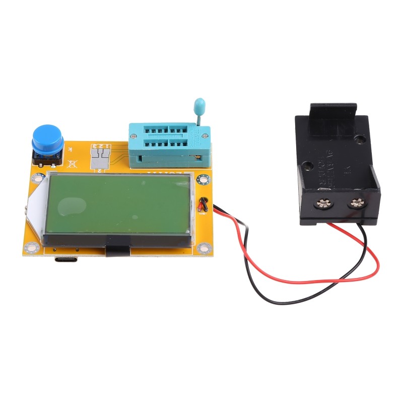 9V LCD Digital Transistor Tester LCR-T4 Meter 12864 Backlight Capacitance