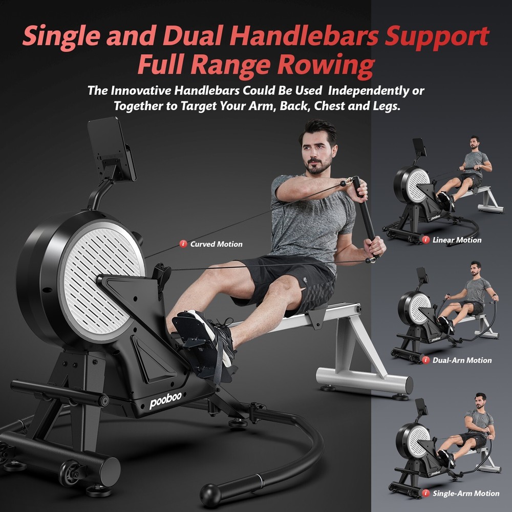 Rowing Machine for Home, Magnetic Rowing Machine Magnetic Adjustable Resistance