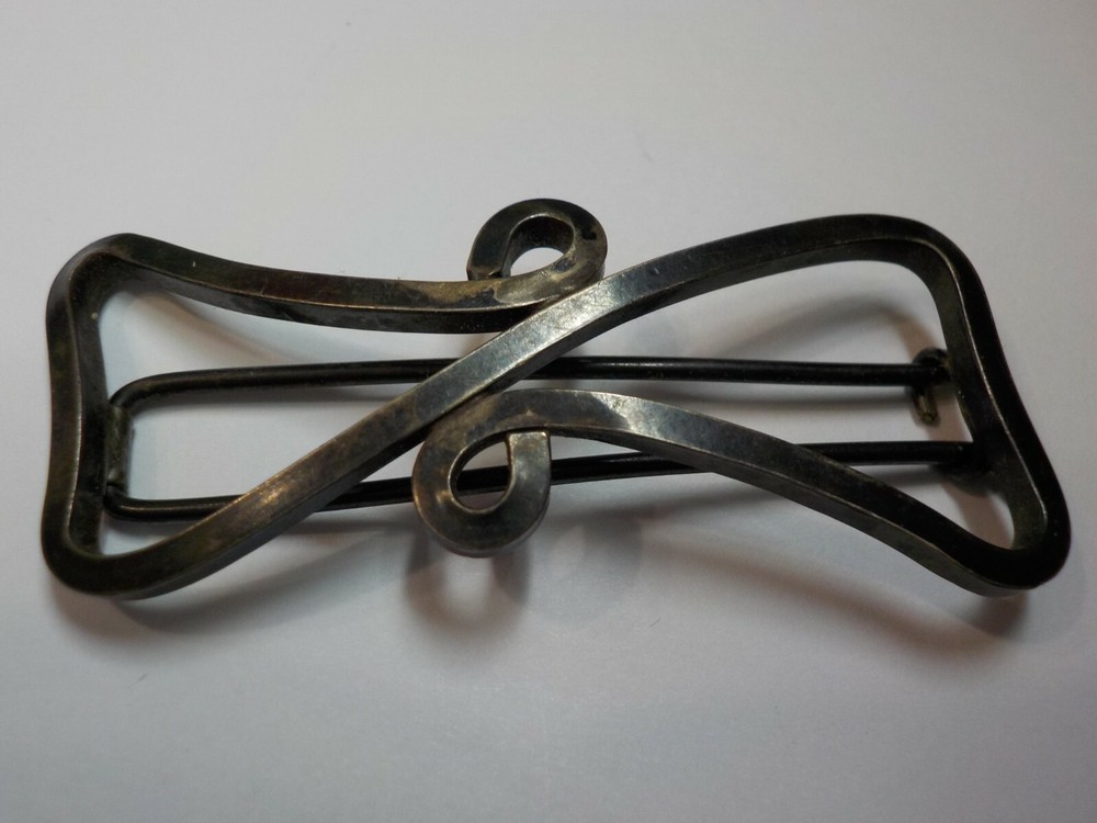 Ella L Cone Sterling Barrette signed xTo  handELCmade original