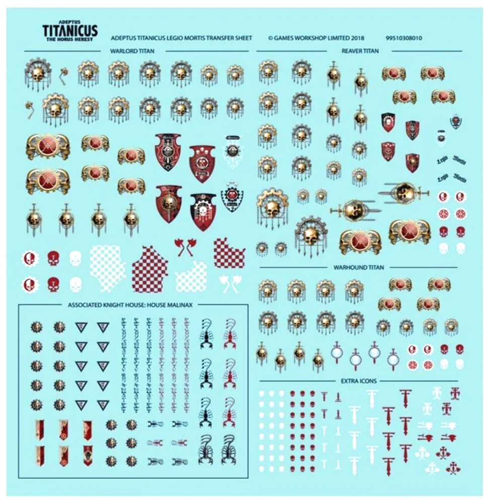 Legio Mortis Transfer Sheet Adeptus Titanicus Warhammer