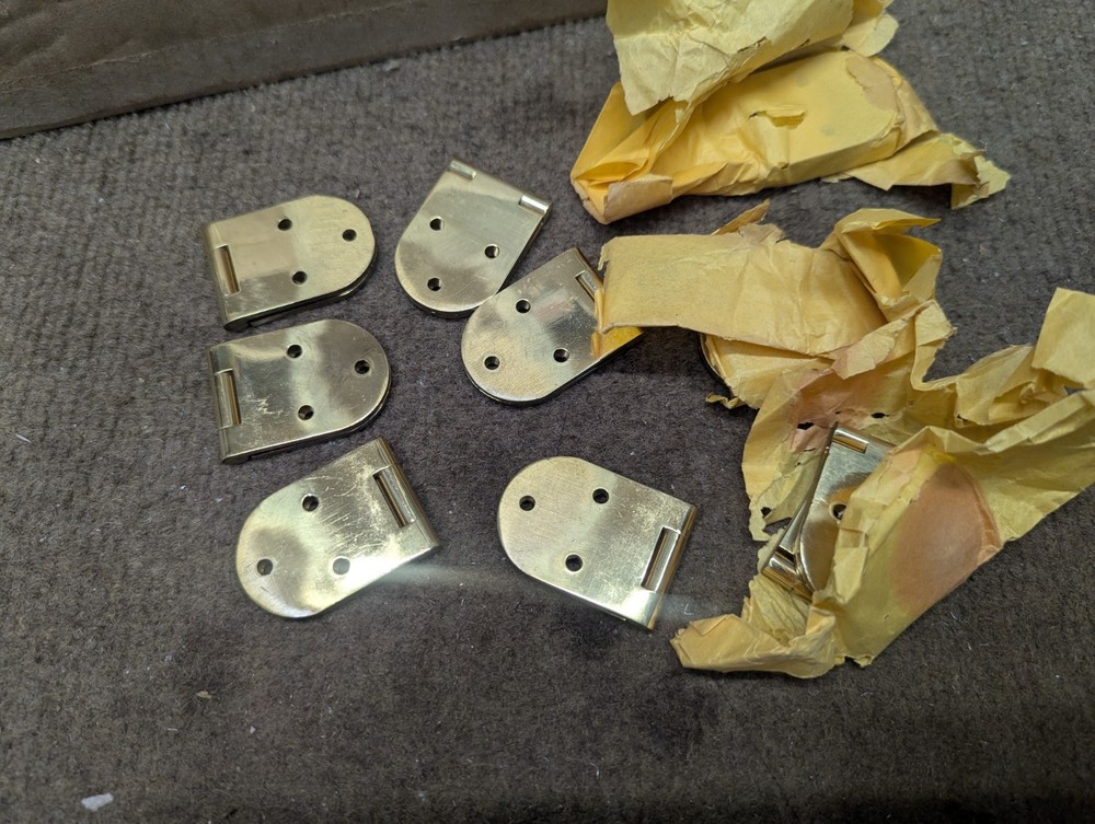 Vintage Solid Brass Hinges 1 1/4x3 3/8