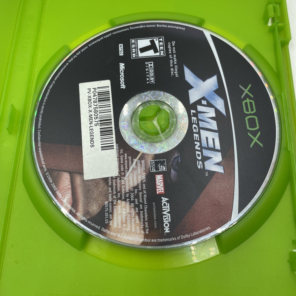 X-Men Legends (Microsoft Xbox, 2004) Game and Case only Disk is Acceptable