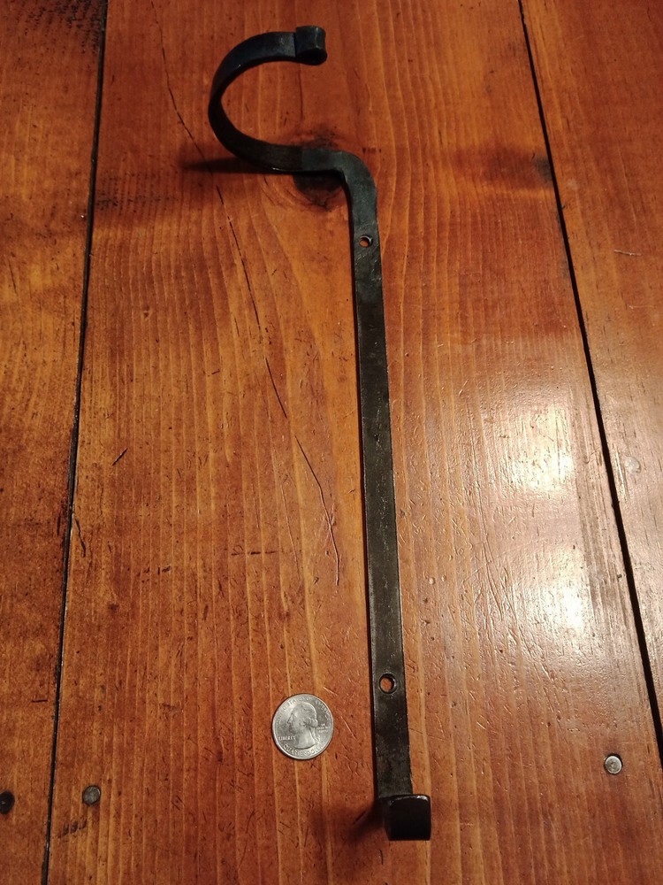 Vertical Iron Gun Hook Hanger with Lining 12" Hand Forged I do custom work