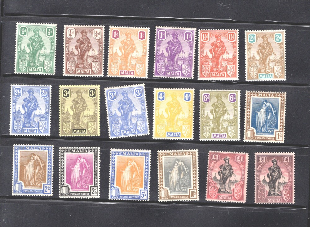 Malta  98-114a   nice  mint  hinged  set