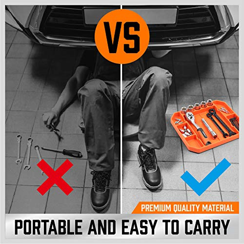 HORUSDY 3PC Large Non-Slip Flexible Tool Tray | Tool Organizer | Tool Storage |