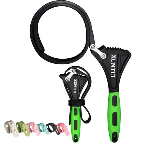 2-Pack Strap Wrench Set (4" & 6") - Heavy Duty Reinforced Rubber Belts with