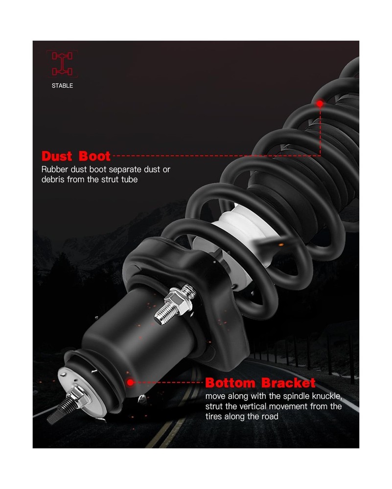 Front & Rear Complete Struts Assembly Fit for Dodge for Caliber 2007-2012 for...