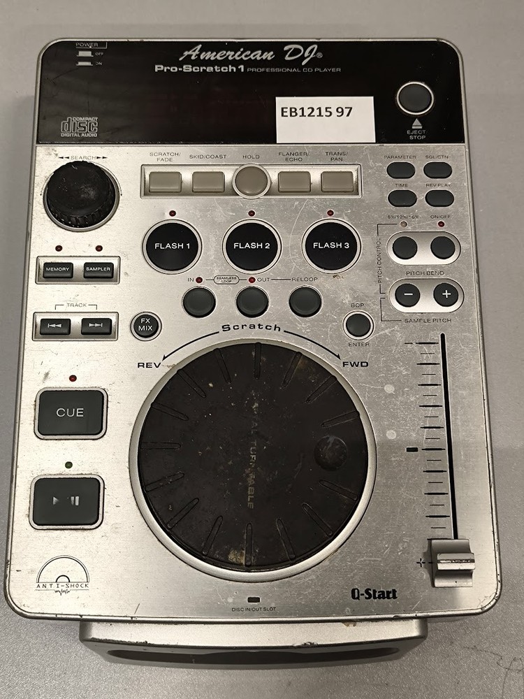 American DJ Pro-Scratch 1 CD Player - Power Tested