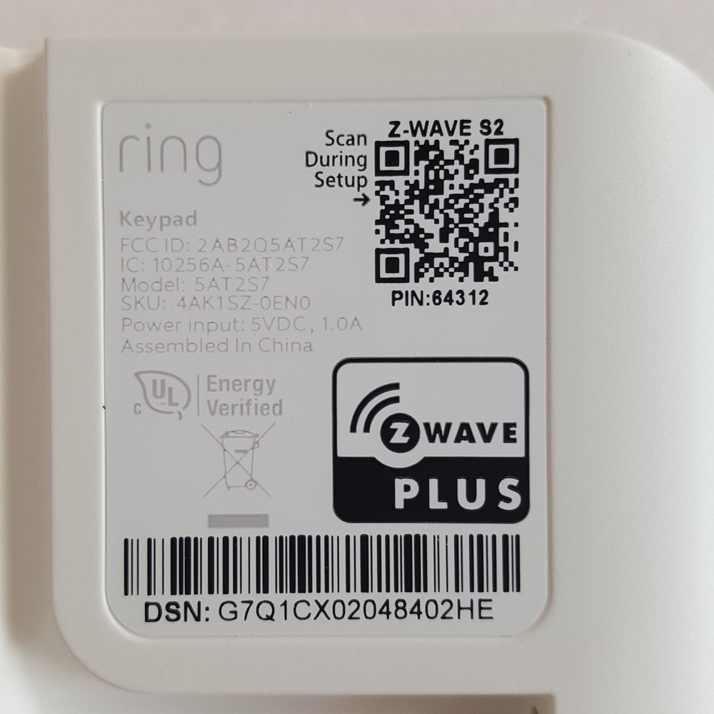 Ring Keypad 2nd Gen for Ring Alarm Wireless Home Security Systems