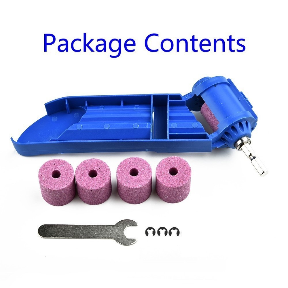 Drill Sharpener Set Wrench Compact Corundum Grinding wheel Lightweight