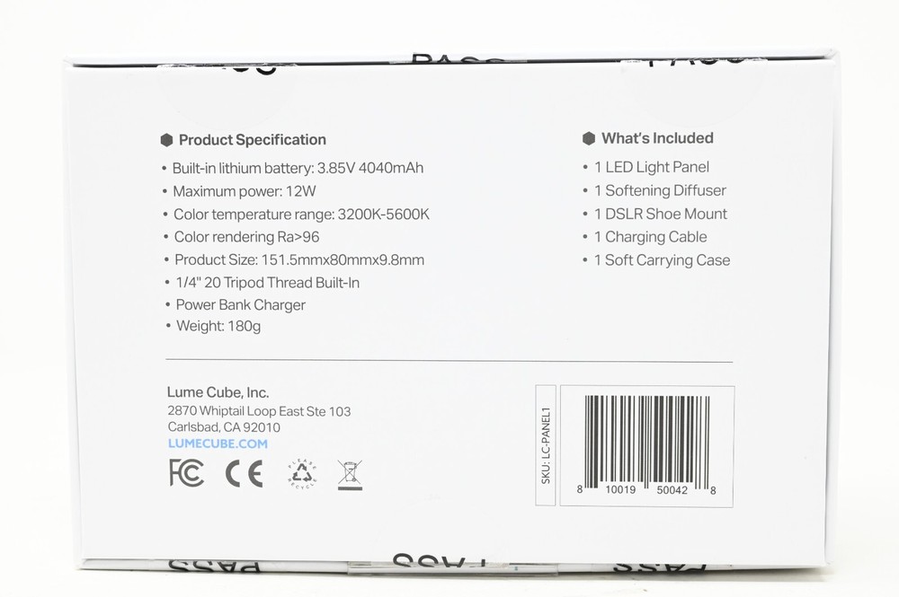 Lume Cube Panel- Bi-Color Full Spectrum LED Panel Light (#B31)