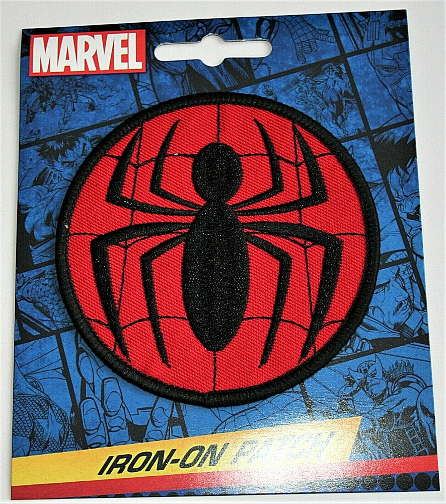 Official Marvel Comics Spider-Man Red Iron-On Cloth Jacket Patch New in Package
