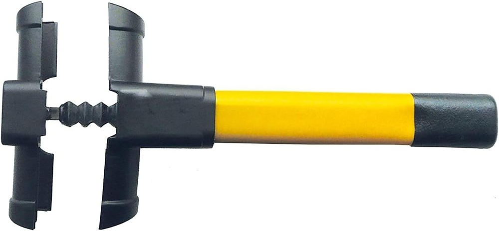 Compact Steering Wheel Secure Lock - Enhanced Vehicle Protection in Yellow