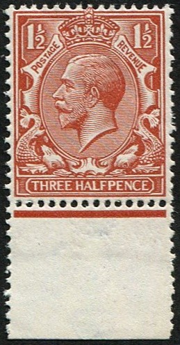 1½d SG 364(15) 'Orange-Brown' U/M, fresh. (Ideal reference copy as certified)...