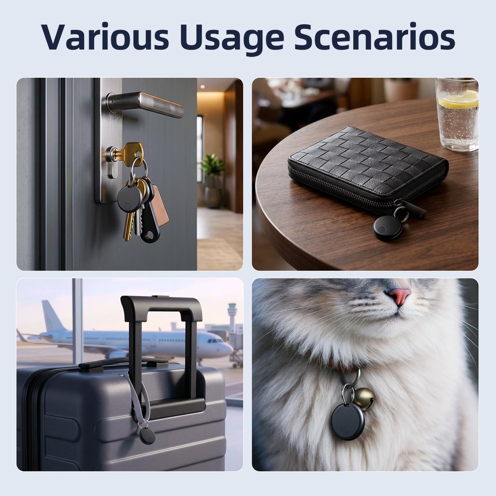 Air Tracker Tags-4 Pack Seektags [2026 Dual-System] for Apple & Android 400 D...
