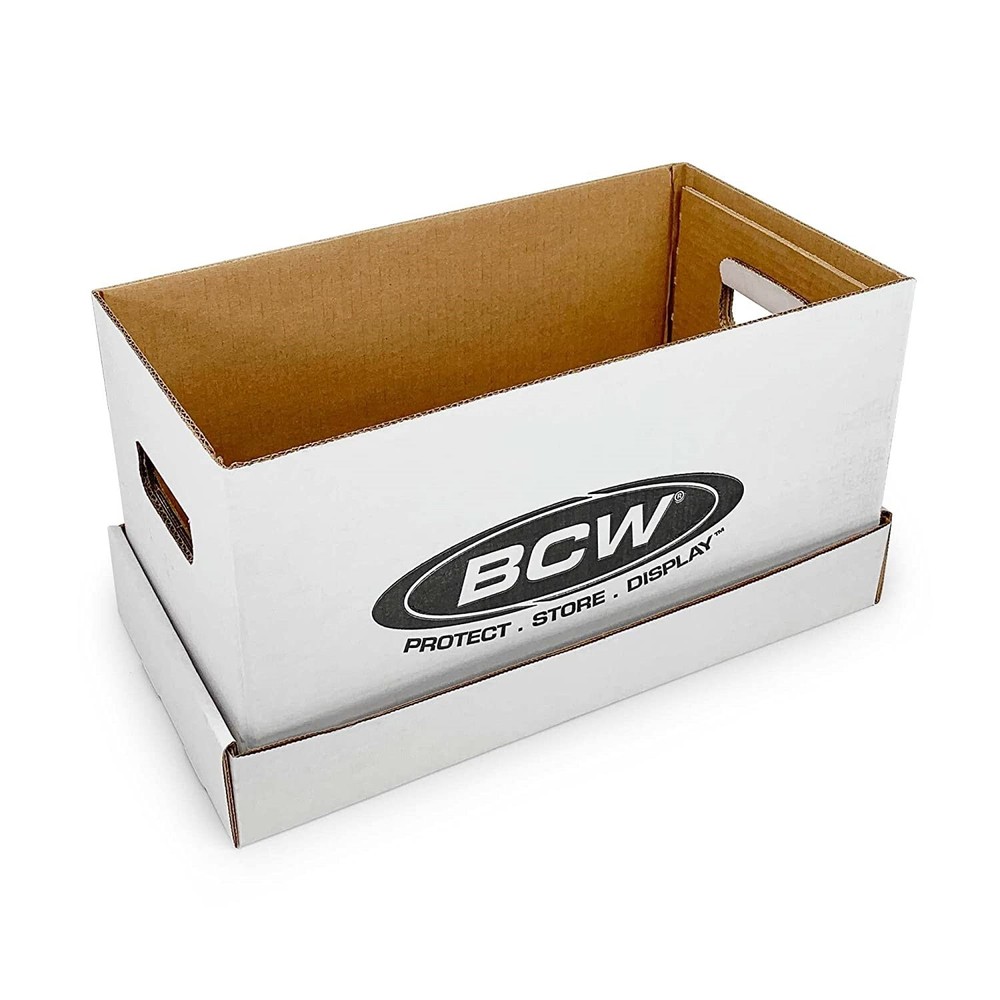 2 BCW Short Comic Book Storage Boxes Holds 150 175 Stackable Archival Cardboard