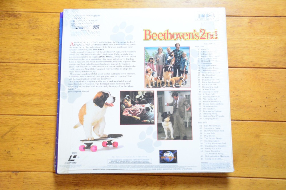 BEETHOVEN'S 2nd LASERDISC LD LETTERBOX [51]