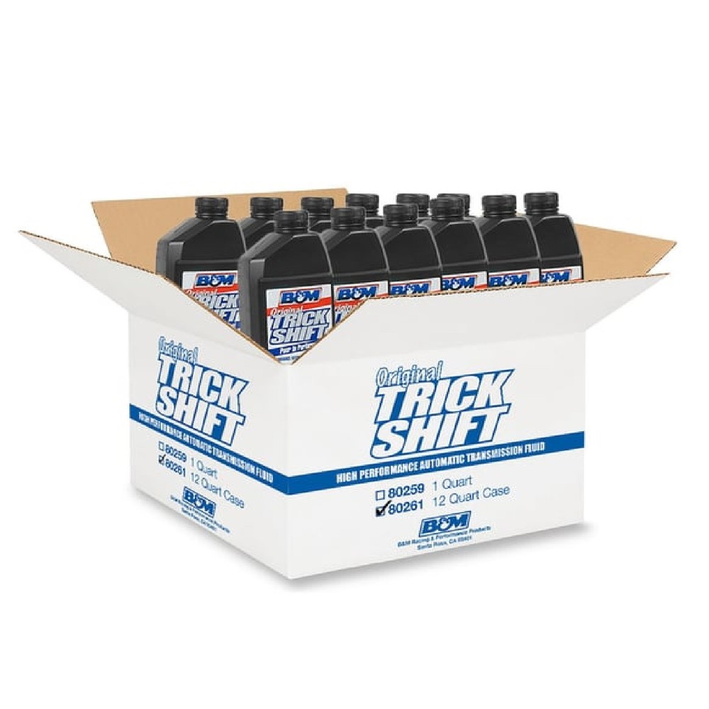 B&M Universal Trick Shift Automatic Transmission Fluid 12 Single Quart Bottles