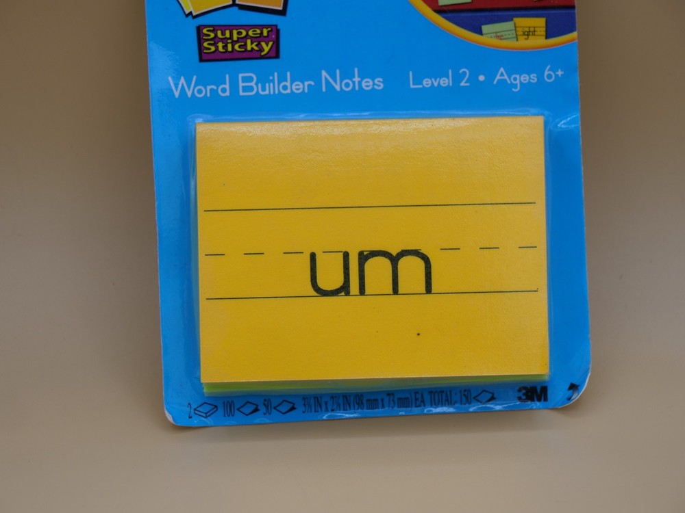 Post-it Super Sticky Word Builder Notes Sealed 100 + 50 Sheets