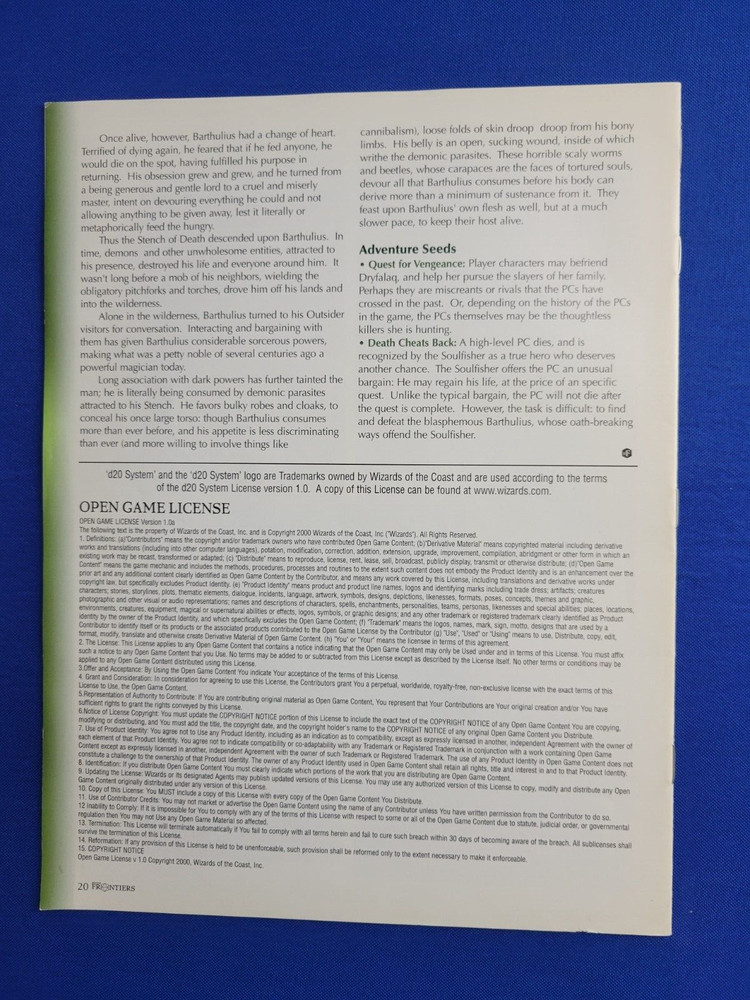 Gaming Frontiers for all Things d20 Issue #00 - United Playtest