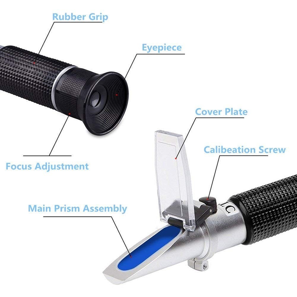 Brix Refractometer with ATC - Digital Handheld Refractometer for Beer Wine Br...