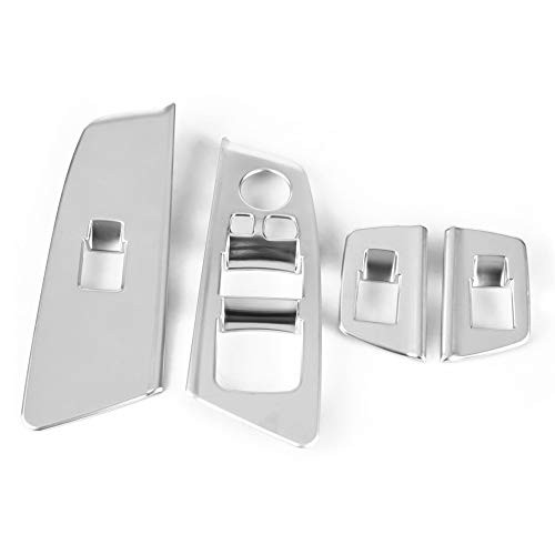 4pcs Window Button Frame, Car Window Button Cover Trim Chromium electroplating