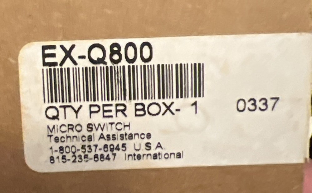 HONEYWELL EX-Q800 MICRO SWITCH EXPLOSION PROOF