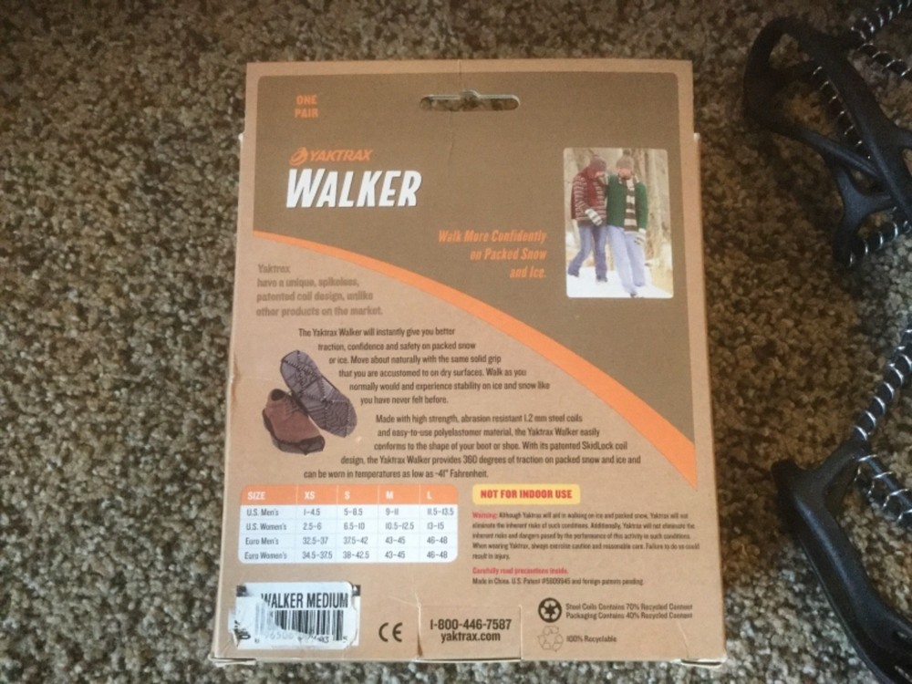NIB YakTrax Walker. Black. Size Medium.