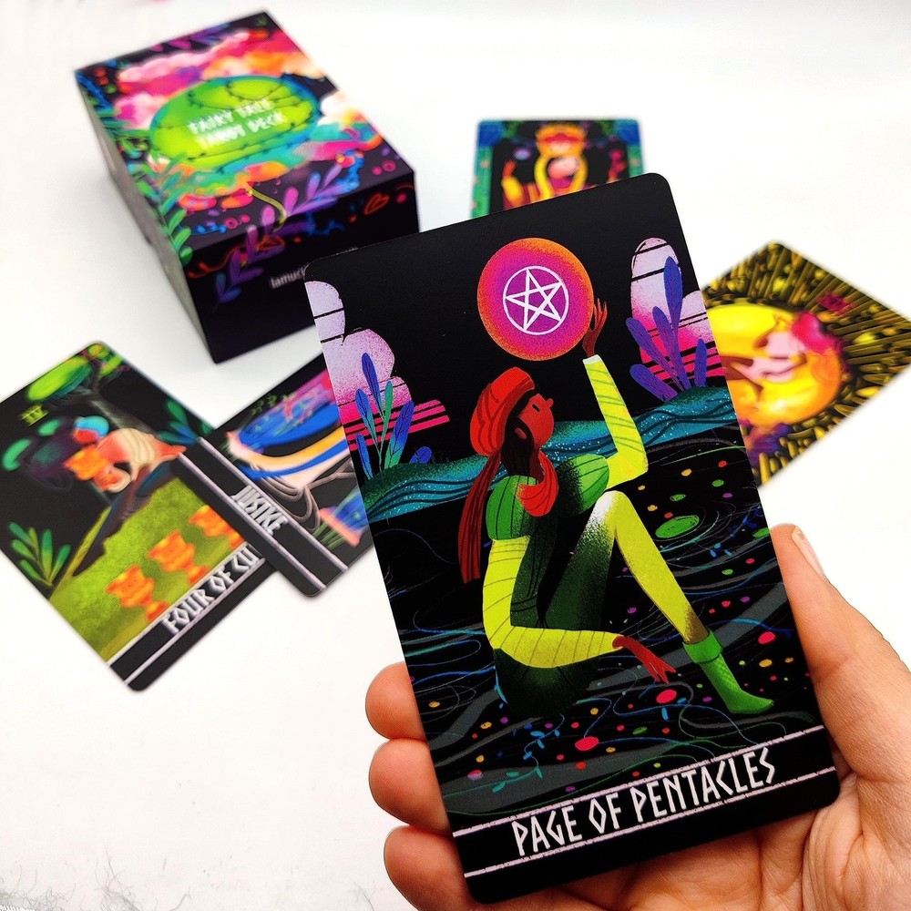 Fairy Tale Tarot Deck with Guidebook – 78-Card Set with Major & Minor Arca
