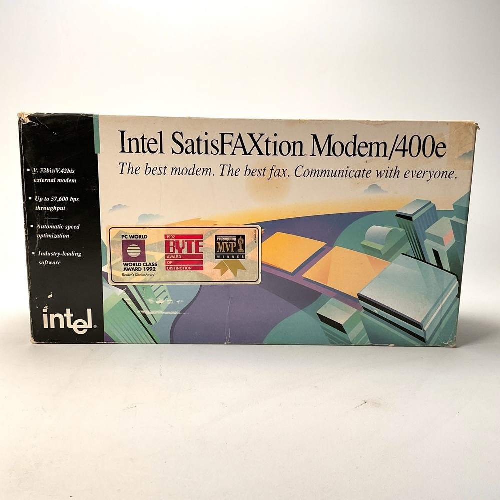 Intel SatisFAXtion External Modem/400e 57600 bps PCFM6501 Vintage Computing