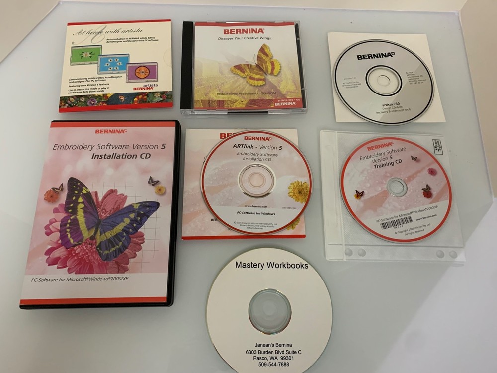 Bernina Embroidery Software Version 5 Installation & Training CD 2006 PC Windows