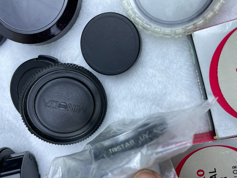 Camera Gear Lot Nikon System Chart Flash Shutter Release Cable Filters Caps SEE