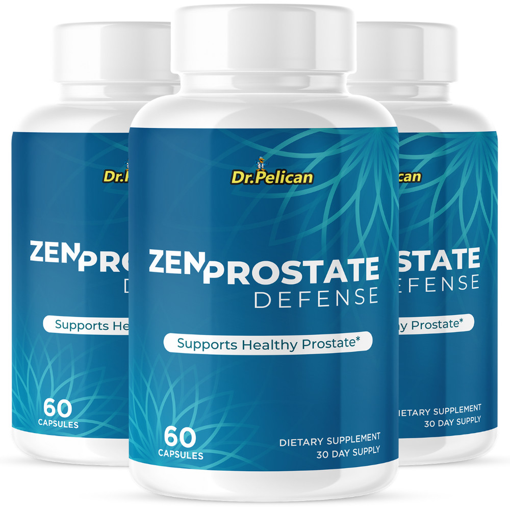 Zen Prostate Defense- Prostate Support- 3 Bottles- 180 Capsules