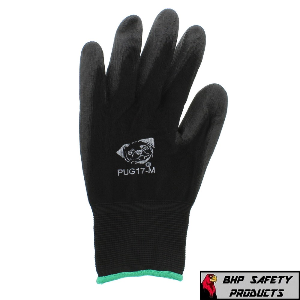 (12 PAIR) GLOBAL GLOVE PUG17-M POLYURETHANE ANTI-STATIC WORK GLOVES MEDIUM