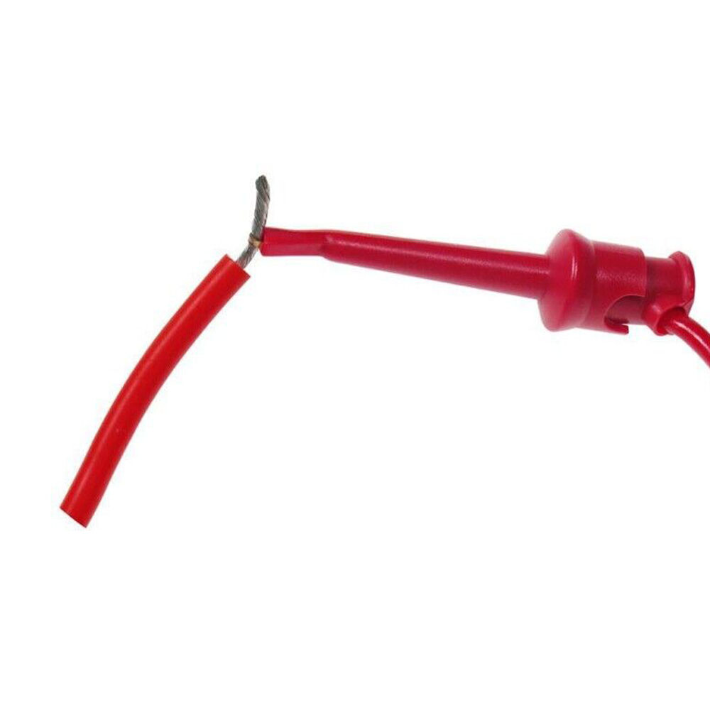 10PC 4mm Stackable Banana Plug to Test Hook Clip Test Leads Mini Grabber Cables