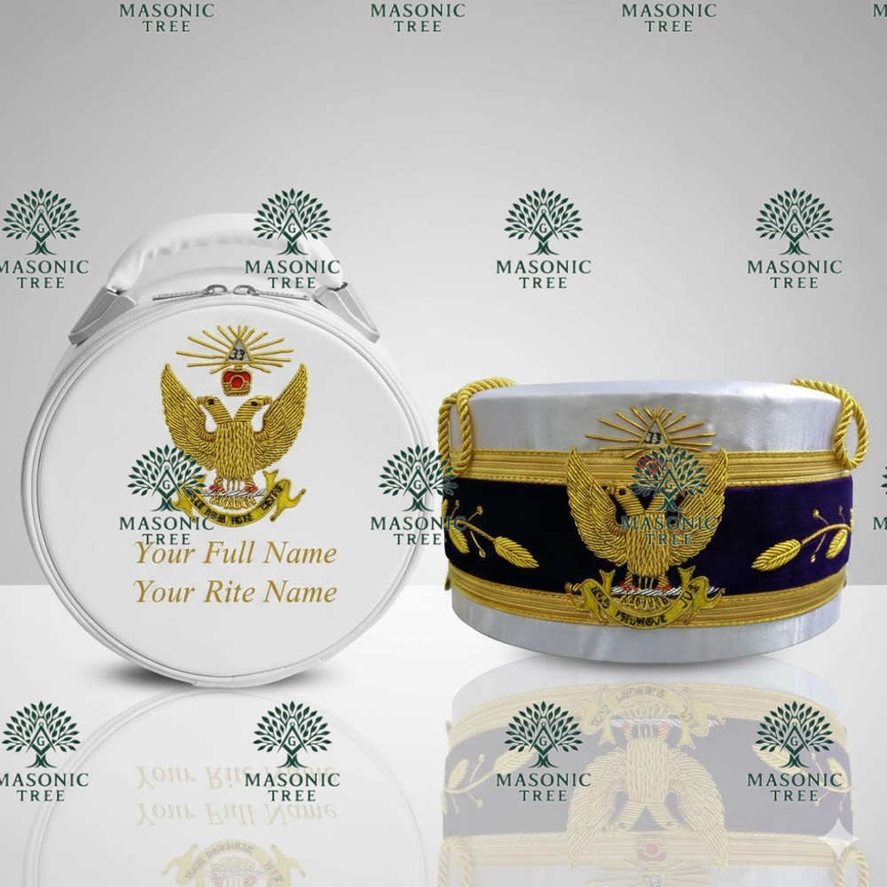 Masonic 33rd degree Scottish Rite Double faced eagle winged up Crown & Case