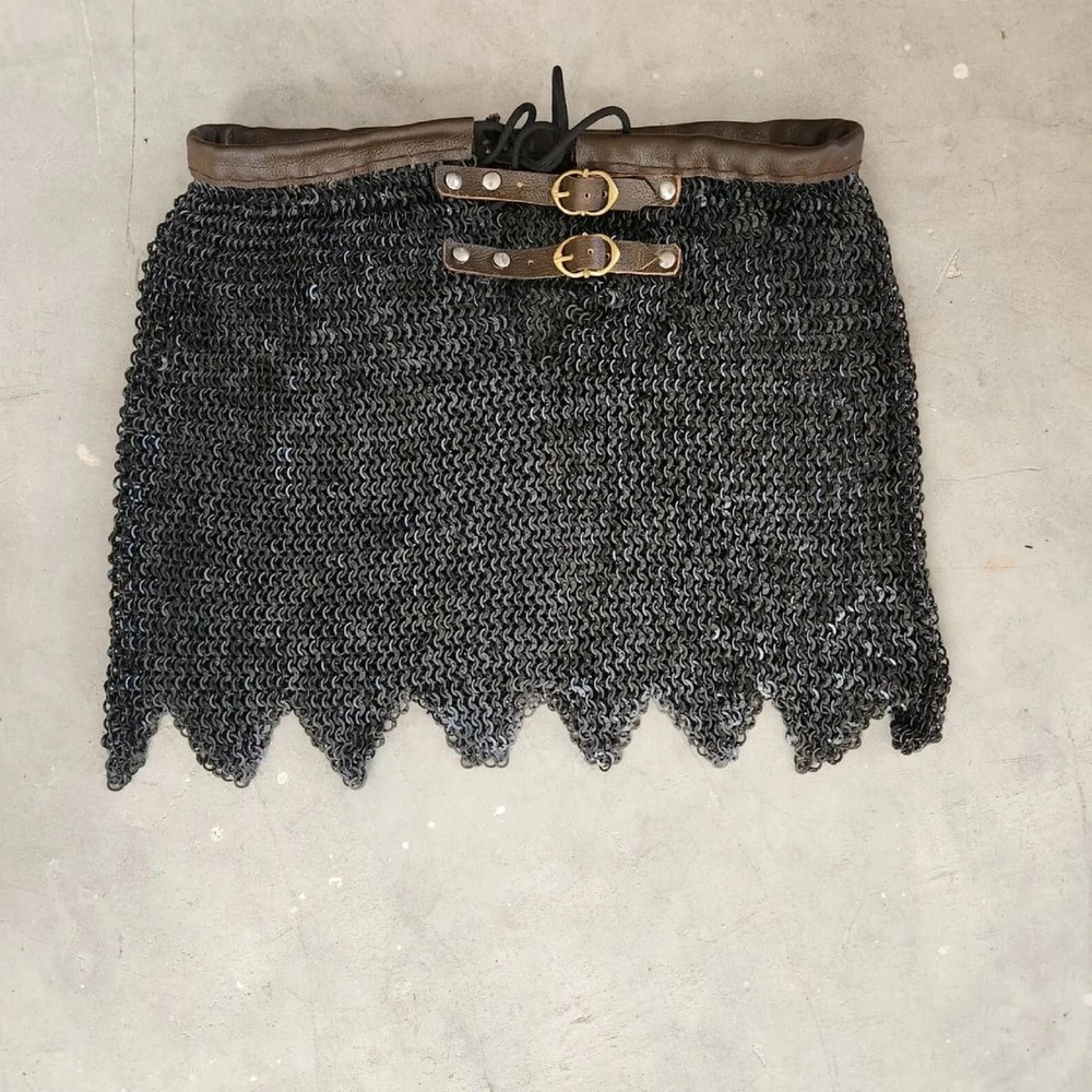 9 mm Chainmail Shirt skirt | Chainmail Champion | Front Open Flat Ring Riveted