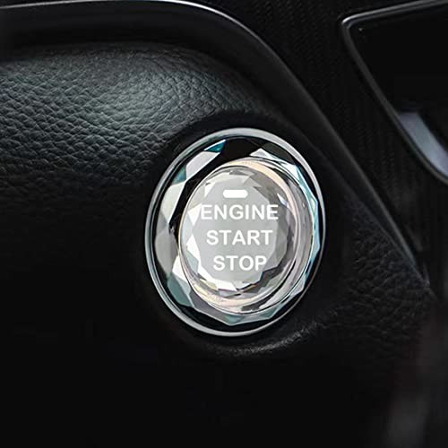 Car Engine Ignition Start/Stop Button Cover,Car Ignition Button White