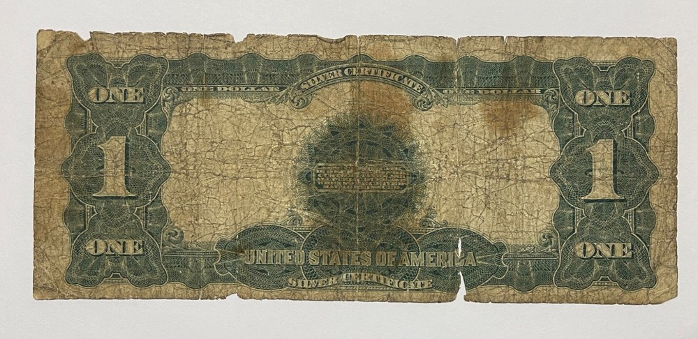 1899 $1 Silver Dollar Banknote — “Black Eagle Note.” -